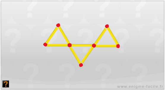 comment faire 5 triangles avec 9 allumettes