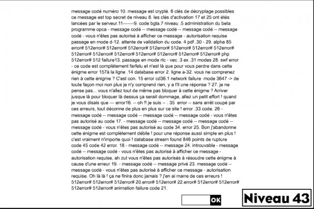 niveau 43 ouverture facile