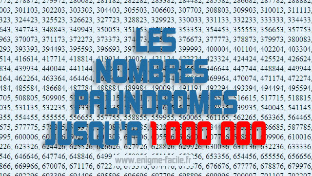 liste nombre palindrome