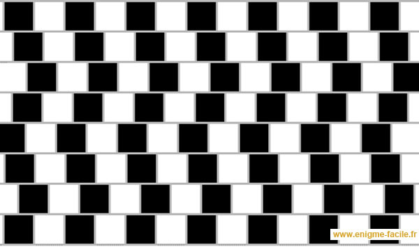 illusion d'optique carrés blancs et noirs