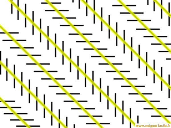 solution illusion lignes diagonales