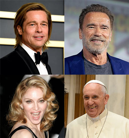 Enigme pitt schwarzenegger madonna pape