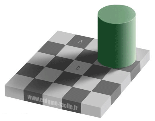 solution damier illusion couleur